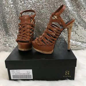Scene Cognac Edyth Platform Heels